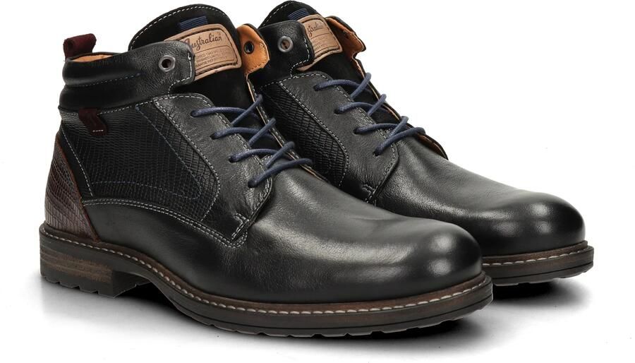 Australian Zwarte Veterboots Conley Leather - Foto 6