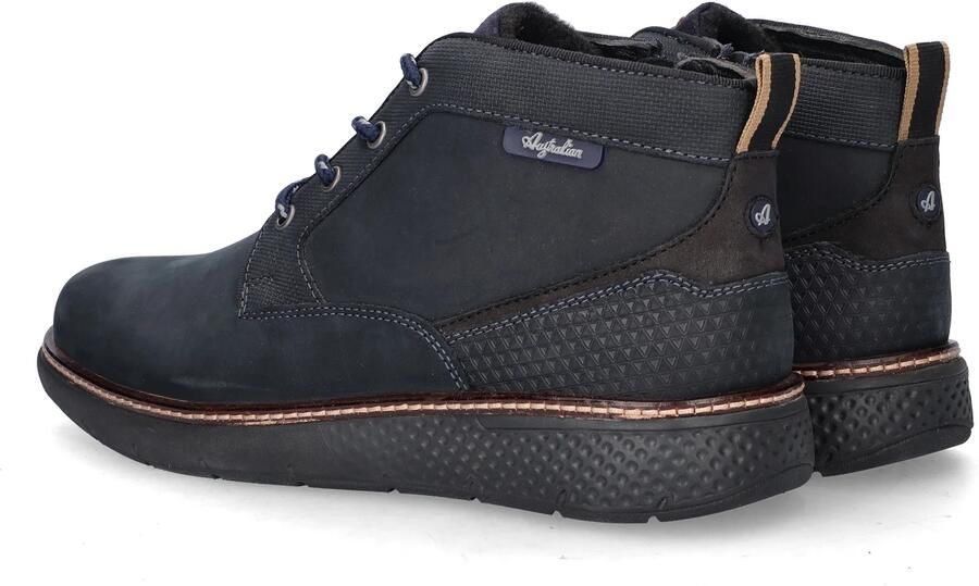 Australian Daryl S00 Blue Veterschoenen Halfhoog Blauw Nubuck Heren Basisinformatie Blauw - Foto 16