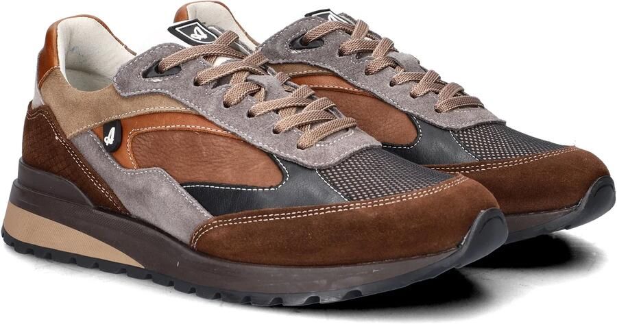 Australian Sparrow L72 Taupe Brown Grey Sneakers Grijs Bruin Leer Combi Heren Grijs Bruin - Foto 2