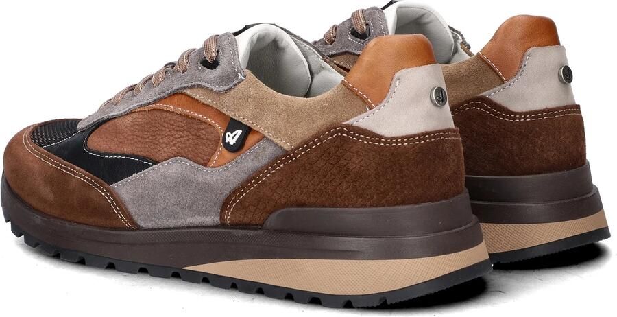Australian Sparrow L72 Taupe Brown Grey Sneakers Grijs Bruin Leer Combi Heren Grijs Bruin - Foto 4