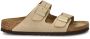Birkenstock Verstelbare Logo Sandalen Rubberen Zool Beige Dames - Thumbnail 2