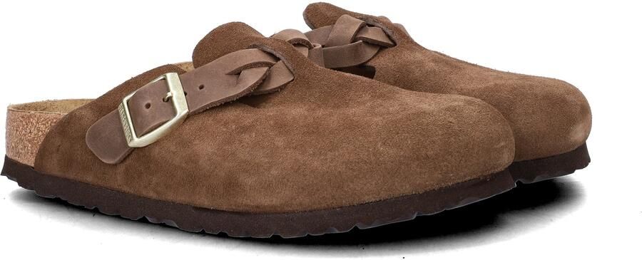 BIRKENSTOCK Instappers Dames Boston Braided Maat: 43 Materiaal: Suède Kleur: Bruin - Foto 9