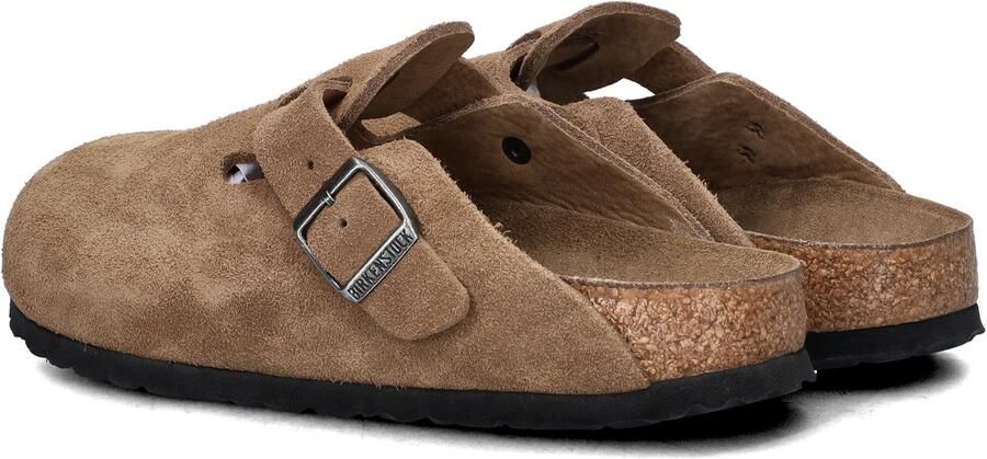 Birkenstock Platte sandalen Boston Suede Leather Narrow Dark Tea Tonal - Foto 7