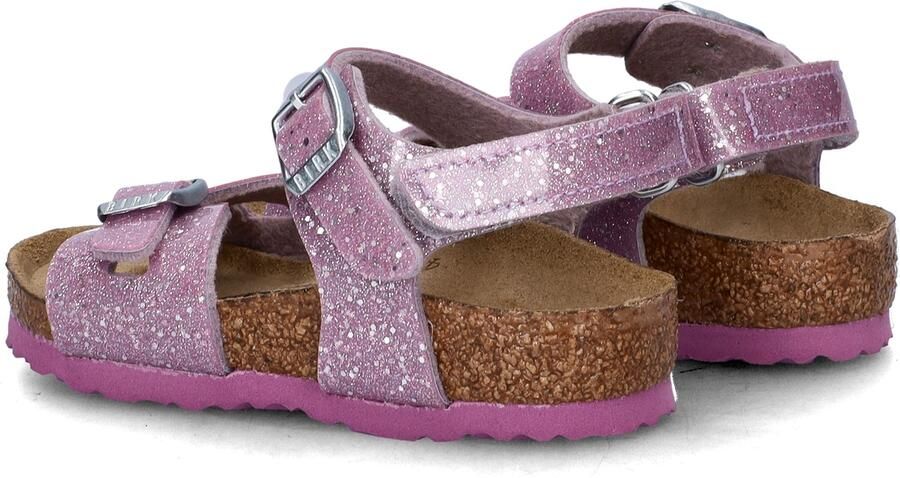 Birkenstock Kid's Rio AS Birko-Flor Cosmic Sparkle Sandalen Narrow roze bruin - Foto 7