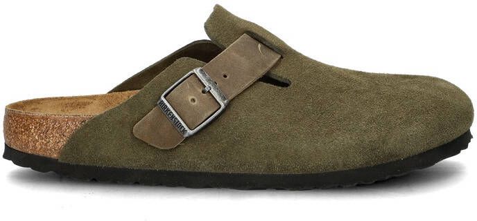 Birkenstock BOSTON SYNTHETICS Heren slippers Groen - Foto 6