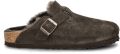 Birkenstock slipper BOSTON Shearling Mocca Suede Leather narrow - Bruin