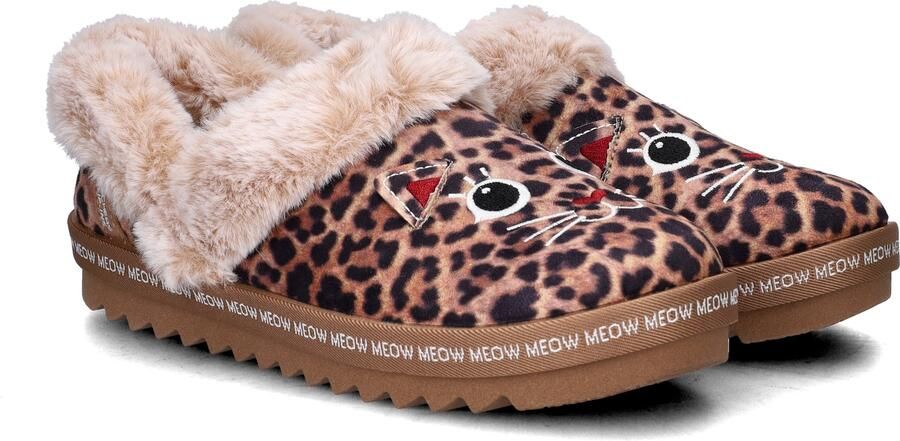 Bobs Hands Free Slip-In Cozy Kiss Meow dames pantoffel Leopard - Foto 3