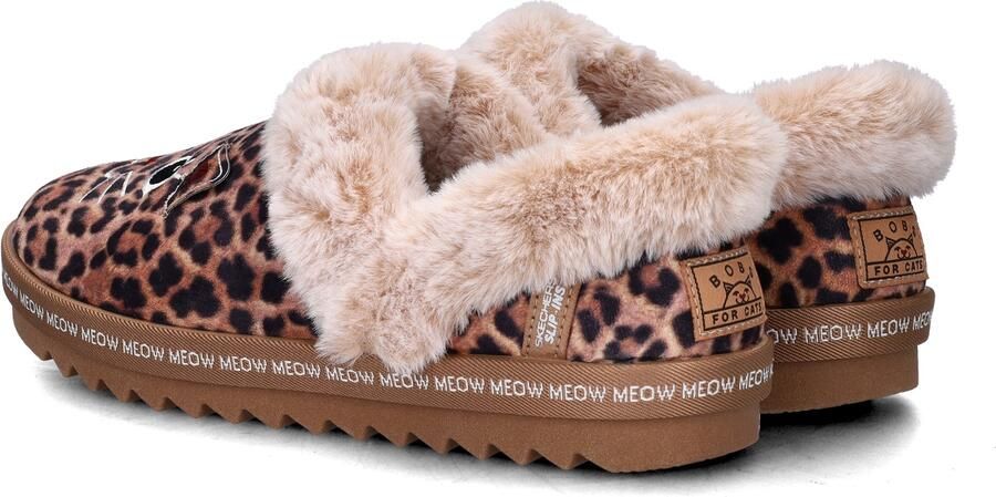 Bobs Hands Free Slip-In Cozy Kiss Meow dames pantoffel Leopard - Foto 4