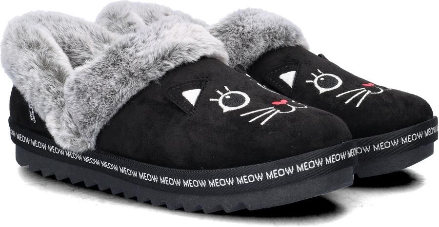 Bobs Hands Free Slip-In Cozy Kiss Meow dames pantoffel Zwart - Foto 3