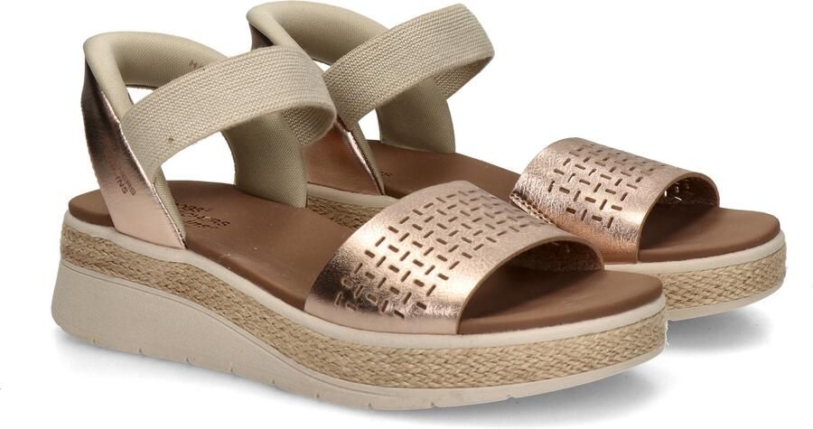 Skechers Slip-ins Bobs Sun Ray Step Aside Dames Sandalen Goud - Foto 12