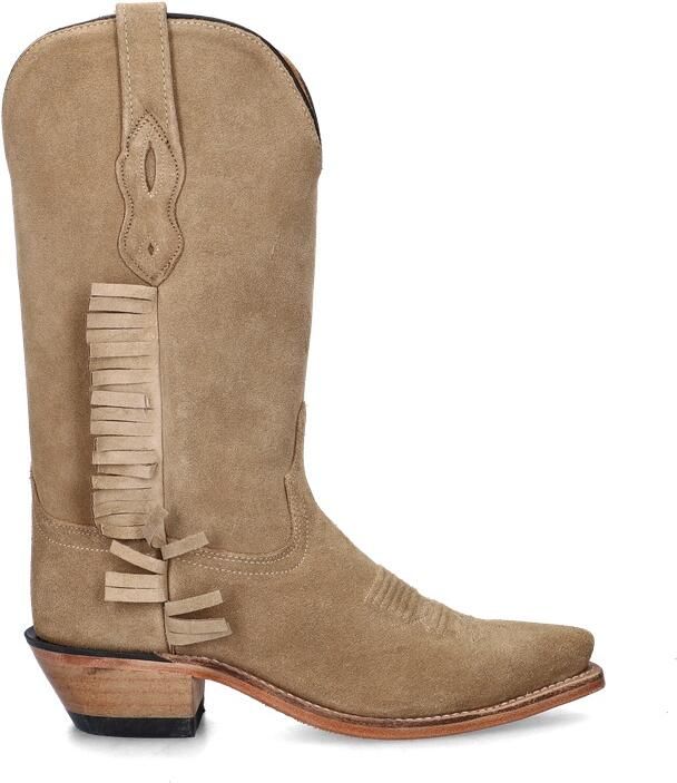 Bruin Tinten Ruffle Sand Women Cowboylaarzen Western Laarzen Dames Beige - Foto 4