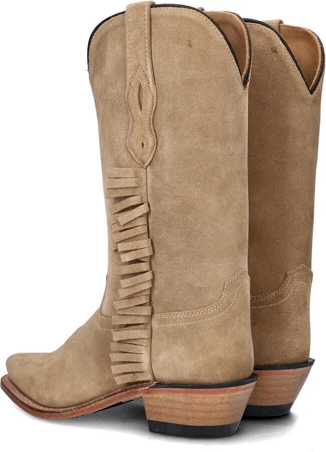 Bruin Tinten Ruffle Sand Women Cowboylaarzen Western Laarzen Dames Beige - Foto 6