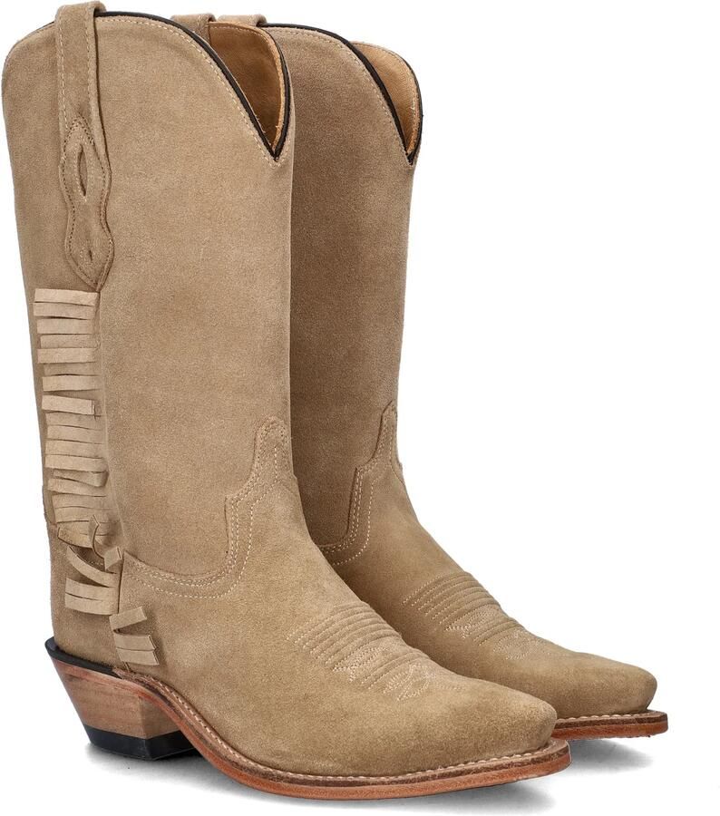 Bruin Tinten Ruffle Sand Women Cowboylaarzen Western Laarzen Dames Beige - Foto 5