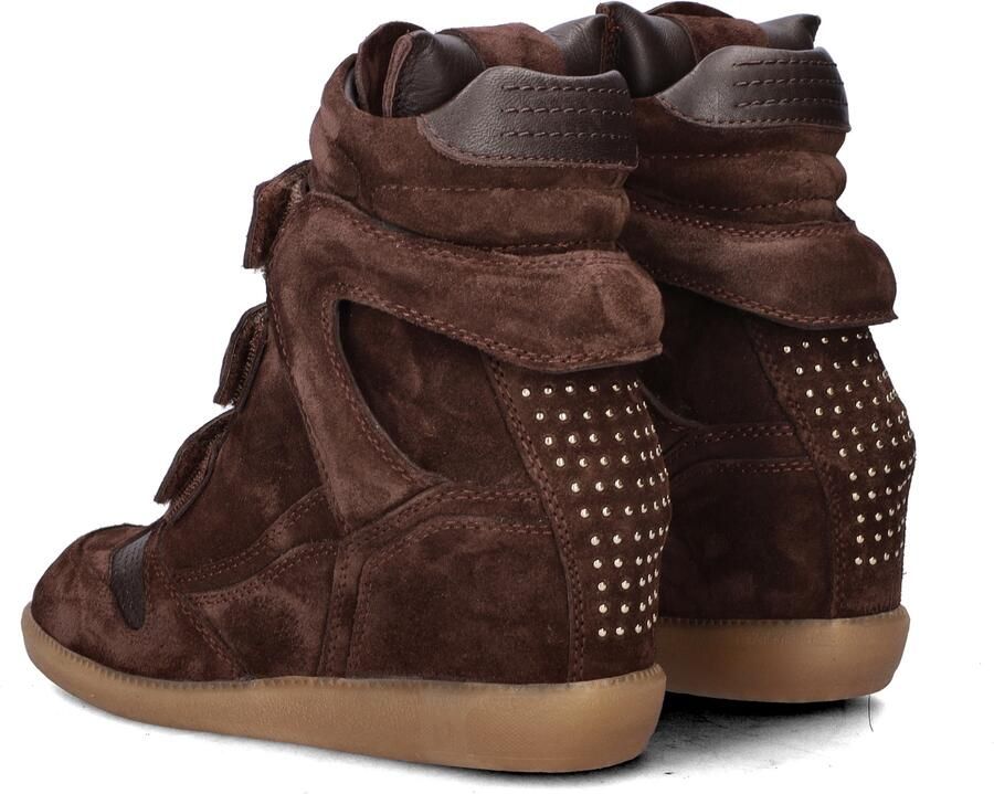 Bronx dames sneaker sleehak Jae-yy triple strap suede bruin - Foto 4