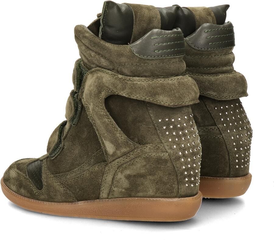 Bronx dames sneaker sleehak Jae-yy triple strap suede kaki - Foto 4