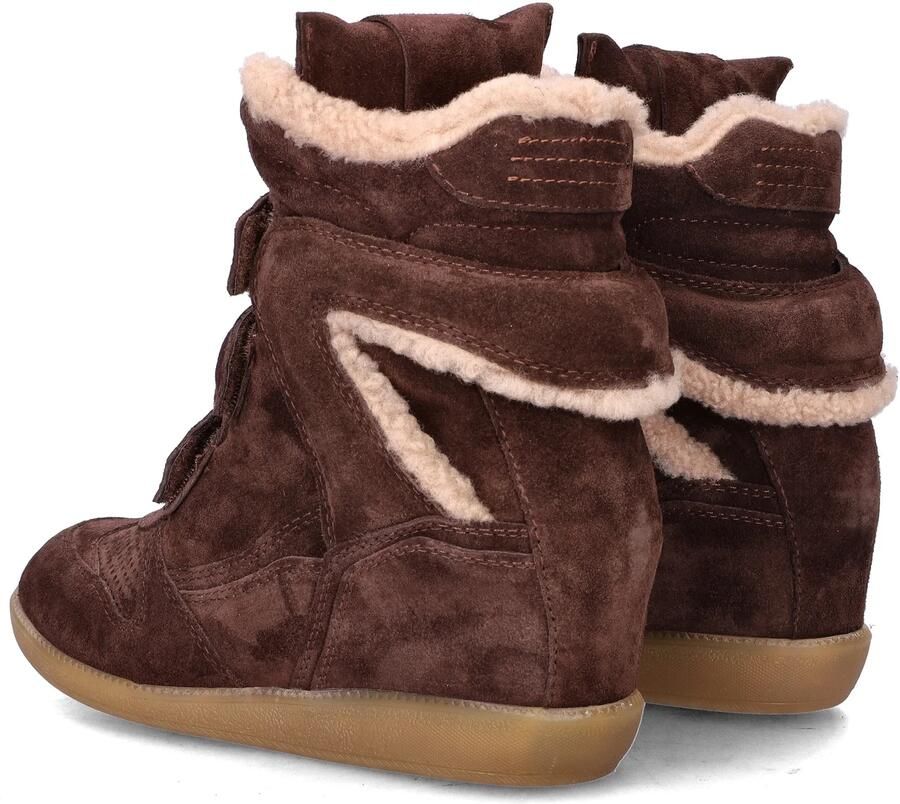 Bronx dames hoge sneaker Jaeyy Strap Fur suède bruin - Foto 5