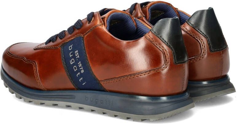 Bugatti leren sneakers cognac - Foto 4