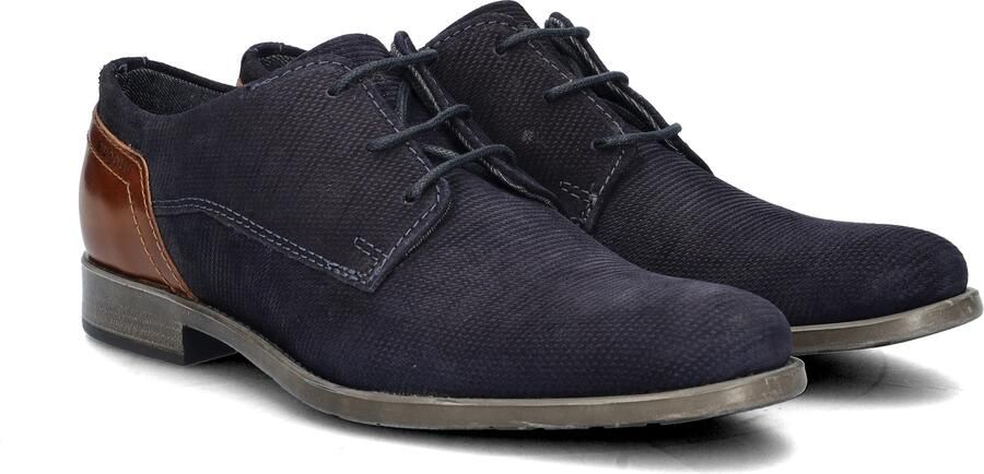 Bugatti suède veterschoenen donkerblauw - Foto 3