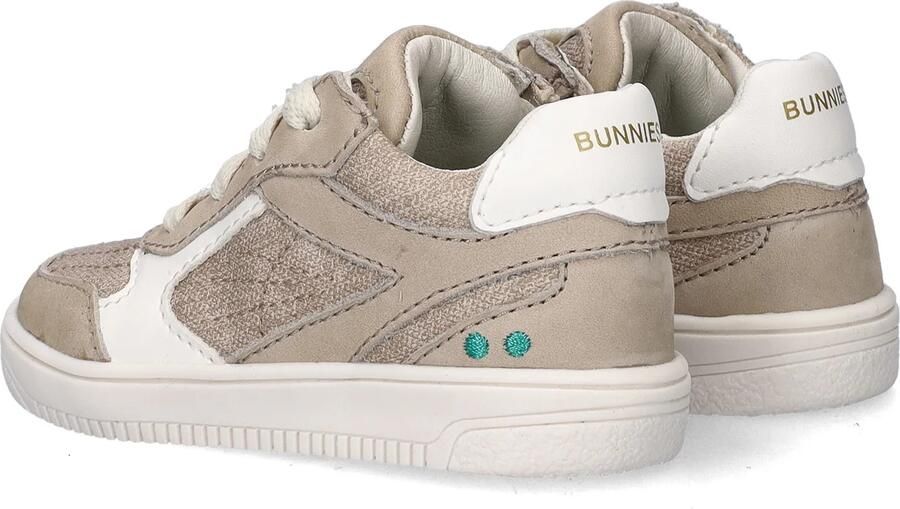 BunniesJR 226208-108 Meisjes Lage Sneakers Grijs Leer Veters - Foto 4