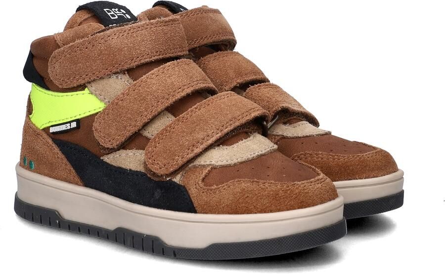BunniesJR 225991-414 Jongens Hoge Sneakers Bruin Leer Klittenband Met Rits - Foto 7