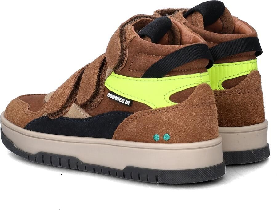 BunniesJR 225991-414 Jongens Hoge Sneakers Bruin Leer Klittenband Met Rits - Foto 8