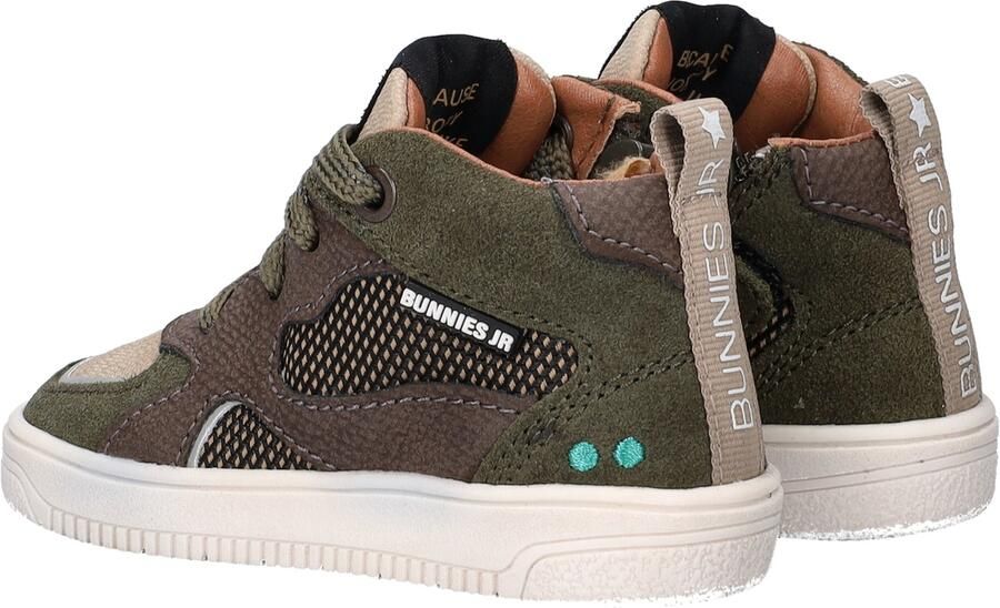 BunniesJR 225656-469 Jongens Hoge Sneakers Groen Leer Veters - Foto 5