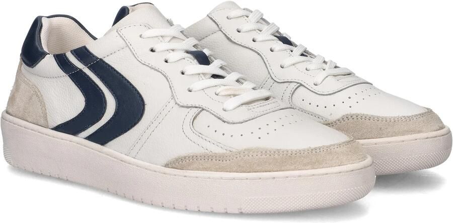Cafe Moda leren sneakers wit blauw - Foto 6