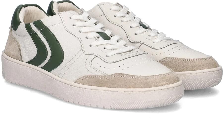 Cafe Moda leren sneakers wit groen - Foto 6