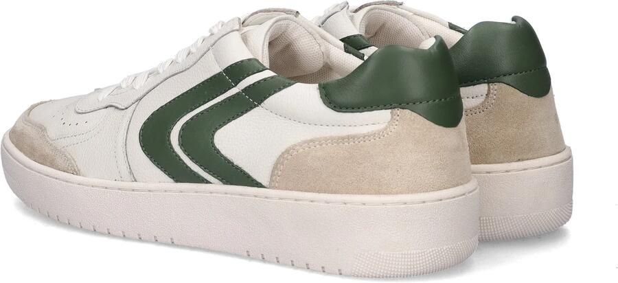 Cafe Moda leren sneakers wit groen - Foto 7