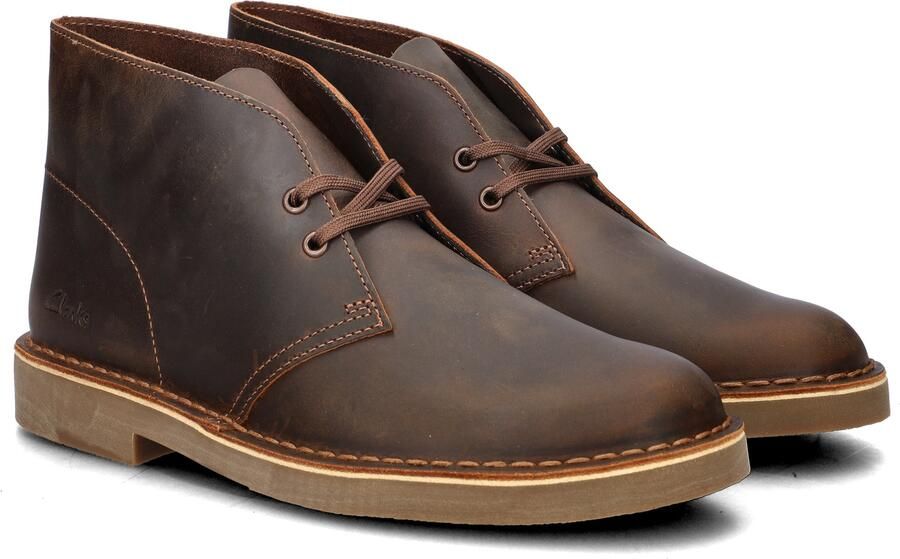 Clarks Veterboot Desert Boot Evo Beeswax Leather Bruin Gevet Leer Verwisselbaar Voetbed - Foto 8