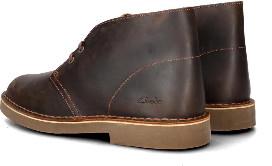 Clarks Veterboot Desert Boot Evo Beeswax Leather Bruin Gevet Leer Verwisselbaar Voetbed - Foto 9