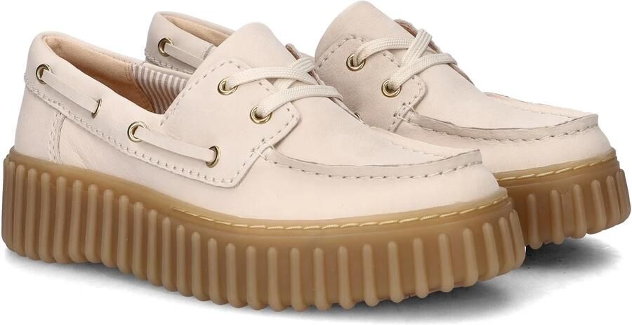 Clarks TORHILL BOAT Dames veterschoenen Wit beige - Foto 9