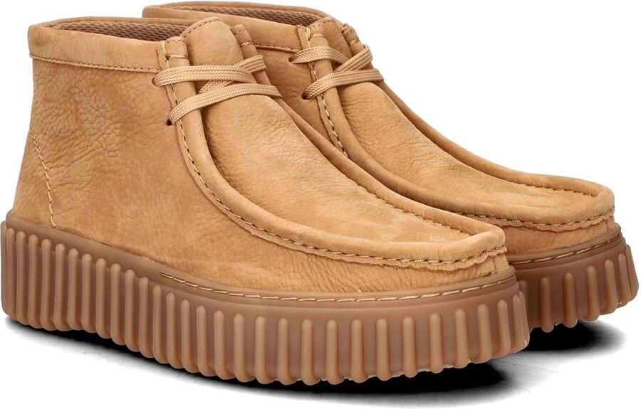 Clarks TORHILL~MOSS~~~~~~~~~~~~~~~~~~ Hoge sneakersVeterlaarzenDames veterschoenenDames sneakersHalf-hoge schoenen Cognac - Foto 8