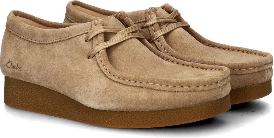 Clarks WALLABEE~EVO~SH~~~~~~~~~~~~~~~ Dames veterschoenen Wit beige - Foto 11