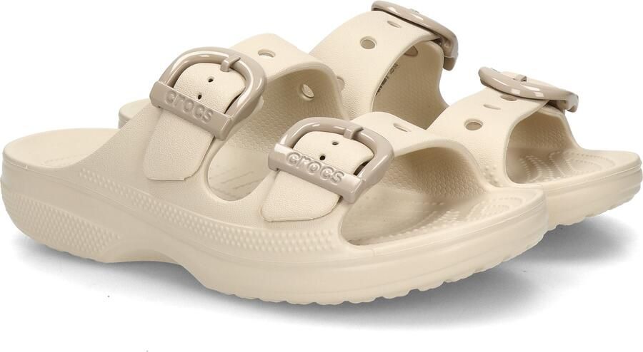 Crocs Saturday Enamel Buckle Sandal Dames Beige- Dames Beige - Foto 2