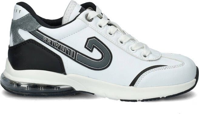 Cruyff Flash Runner sneakers wit zwart Jongens Imitatieleer Meerkleurig 35 - Foto 4