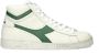 Diadora Game L High hoge leren sneakers off white groen - Thumbnail 2