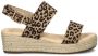 Dolcis espadrilles met panterprint beige zwart - Thumbnail 2