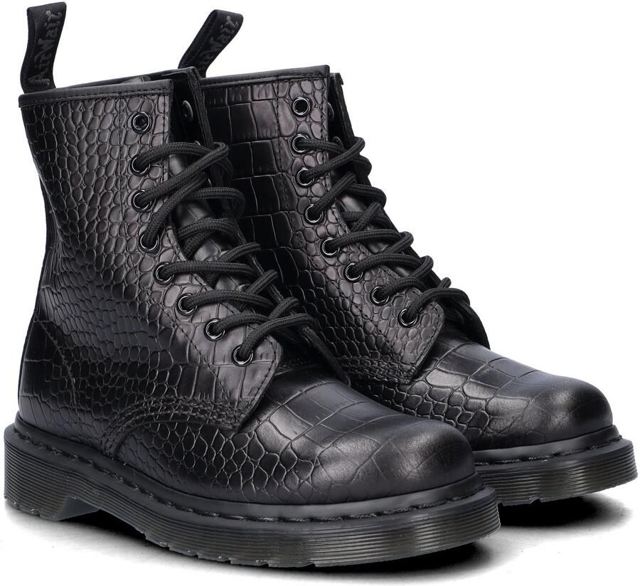 Dr. Martens Dr Martens 1460 Croco Laarzen Zwart Vrouw - Foto 4