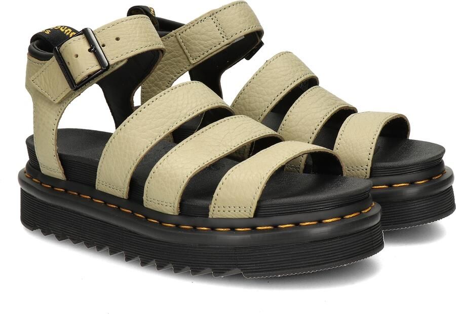 Dr. Martens Blaire Sandalen Pale Olive Pisa Leer Green Dames - Foto 7