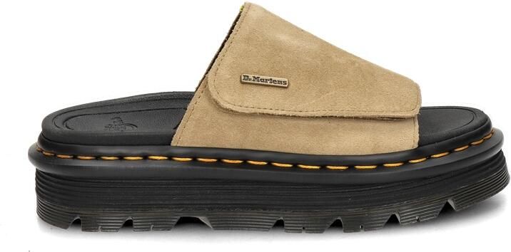 Dr. Martens Zebzag Slide EH Suede Sandalen beige zwart