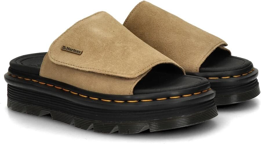 Dr. Martens Zebzag Slide EH Suede Sandalen beige zwart - Foto 3