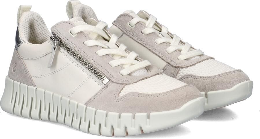 ECCO Gruuv Side Zip Sneakers wit Leer Dames - Foto 3