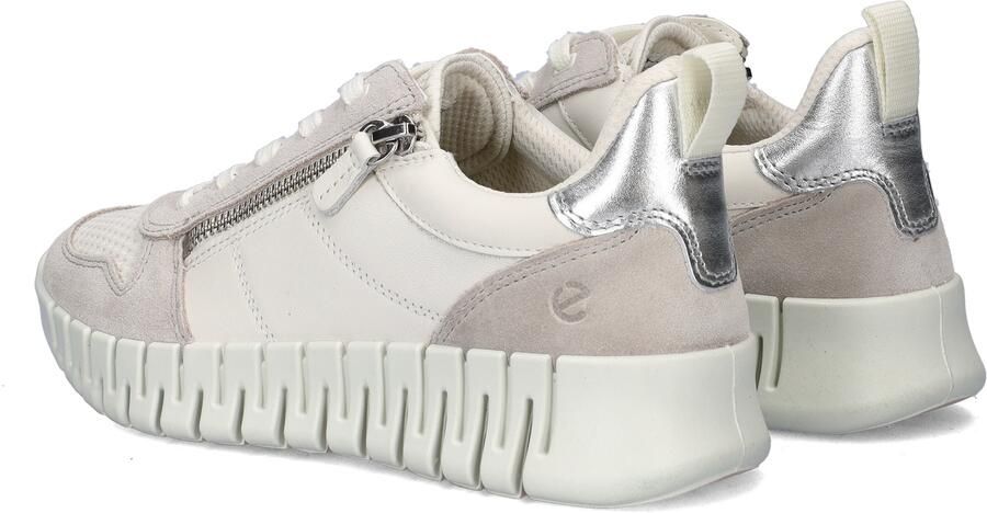 ECCO Gruuv Side Zip Sneakers wit Leer Dames - Foto 4