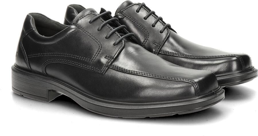 ECCO Helsinki Classic leren heren veterschoenen Zwart Uitneembare zool - Foto 4