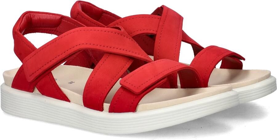 ECCO art. 238813 02466 sandaal dames rood nubuck klitteband - Foto 4