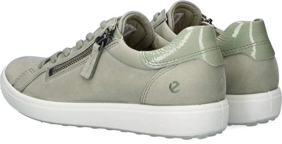 ECCO Soft 7 Side Zip Sneakers groen Nubuck Dames - Foto 10