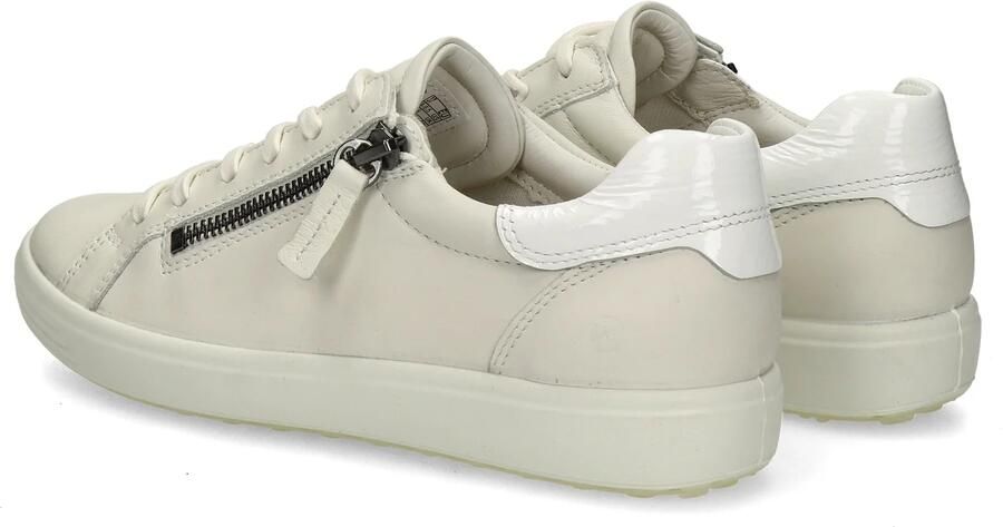 ECCO Soft 7 Side Zip Lace Veterschoenen Laag Wit - Foto 10