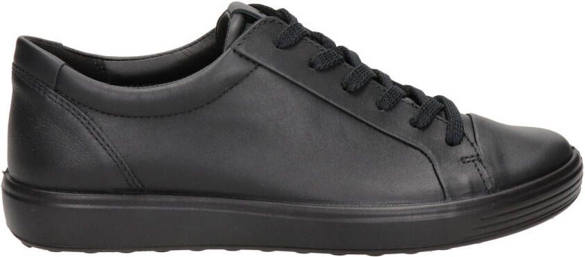 Ecco Soft 7 leren veterschoenen zwart
