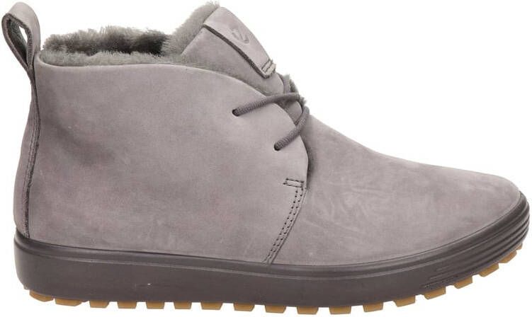 Ecco Soft 7 Tred nubuck veterschoenen grijs